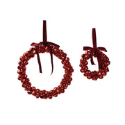 Ghirlanda c/campanelli in ferro rosso d25cm