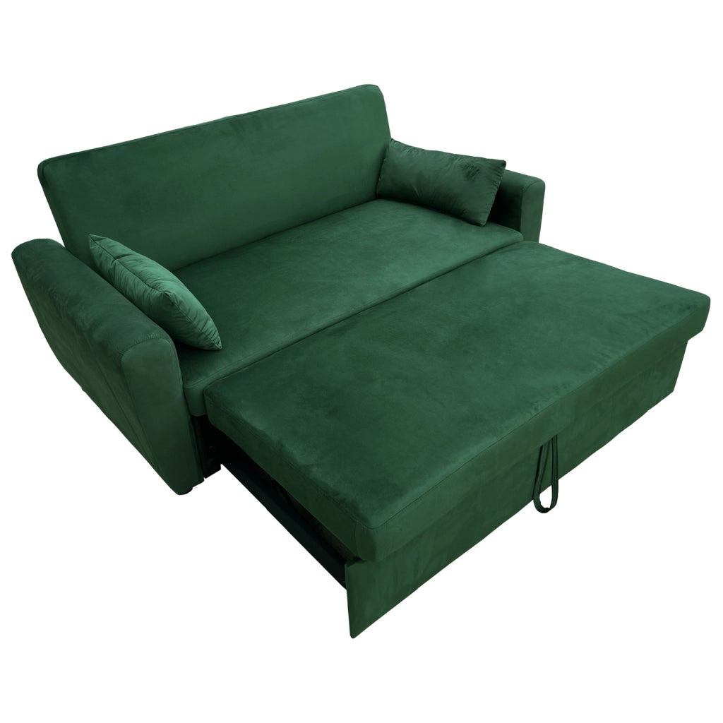 MATTDivano letto a 2 posti in velluto verde