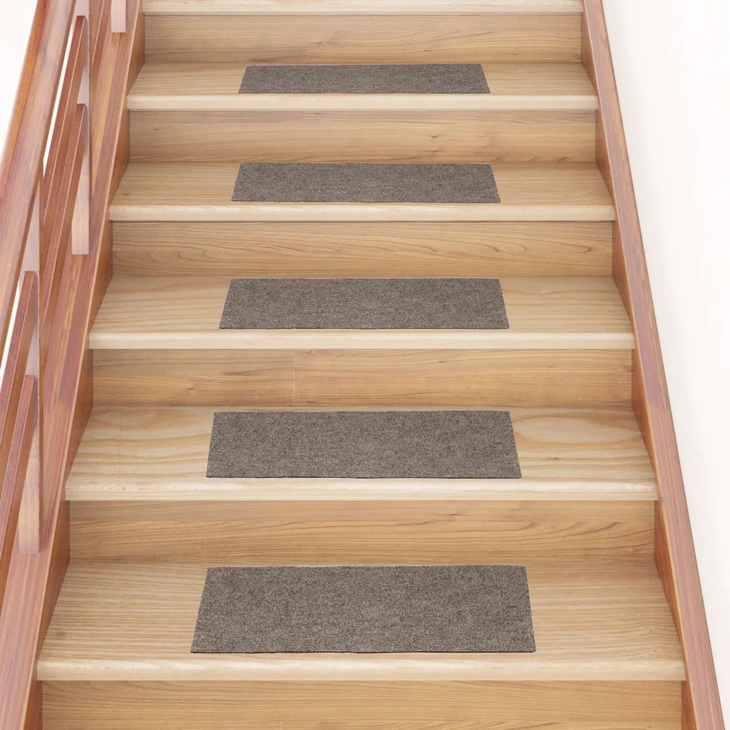 Tappetini per scale autoadesivi 30 pz 60x25 cm beige rettangolari 3365712