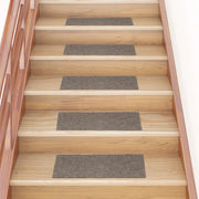 Tappetini per scale autoadesivi 30 pz 60x25 cm beige rettangolari 3365712