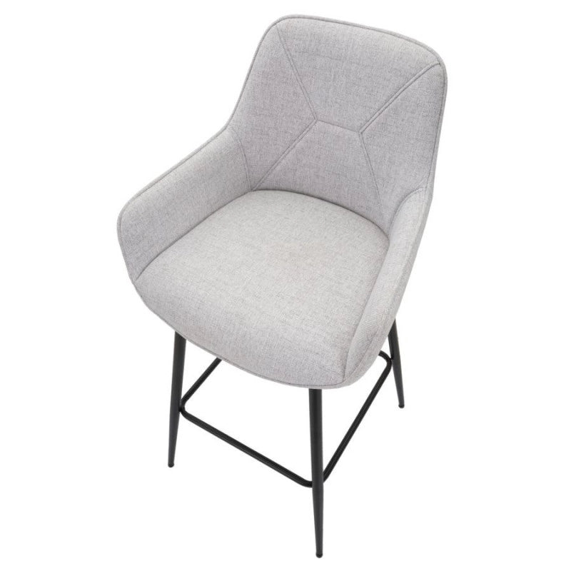 Sgabello Bar Grey Set 2 Pz cm 55x55x109