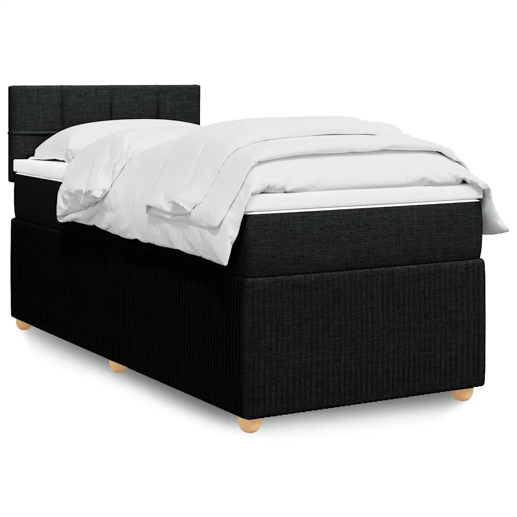 Giroletto a Molle con Materasso Nero 80x200 cm inTessuto 3287285