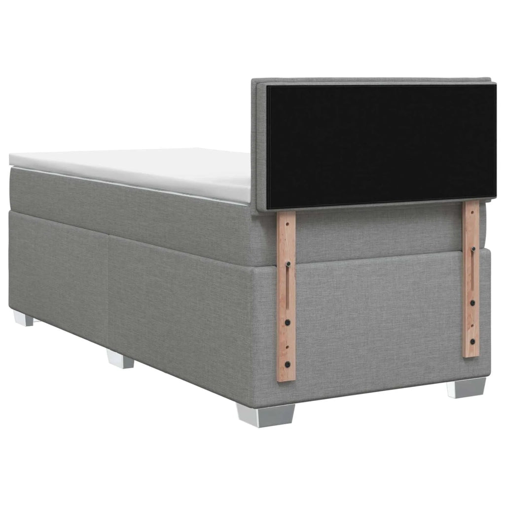 Letto con Box Spring, Materasso e LED Grigio Chiaro 80 x 200 cm 3451805