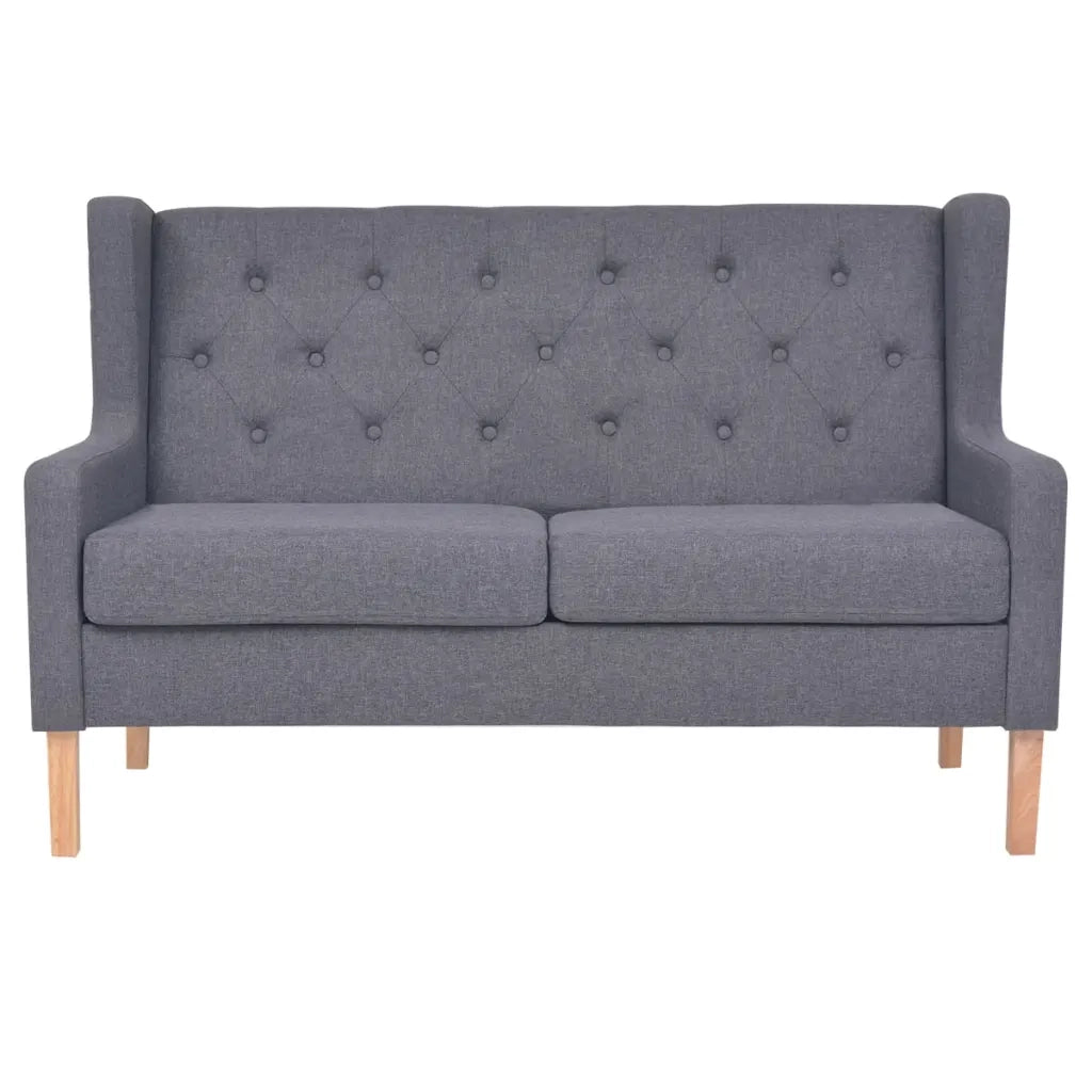 Divano | Divano da soggiorno | Sofa a 2 Posti in Tessuto Grigio