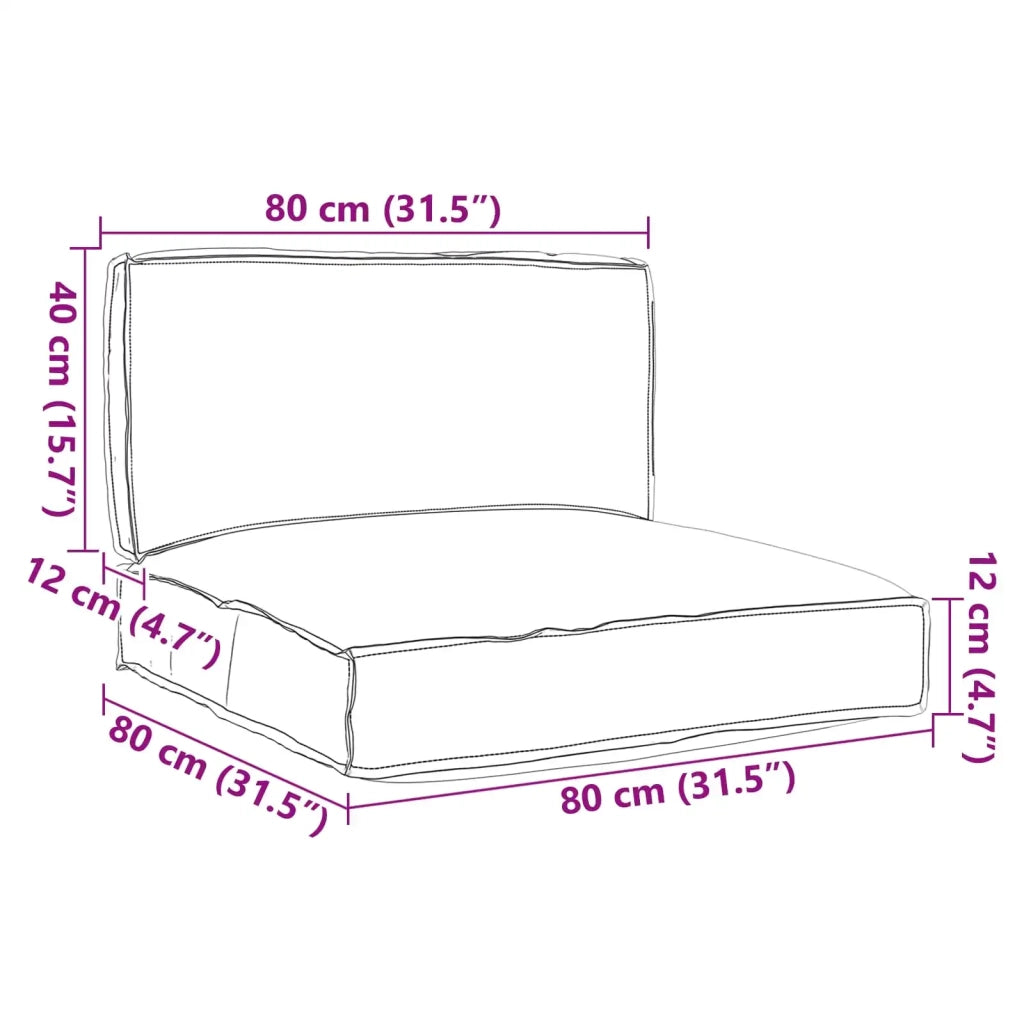 Set di Cuscini per Pallet 2 pcs Talpa Tessuto Oxford 3329074