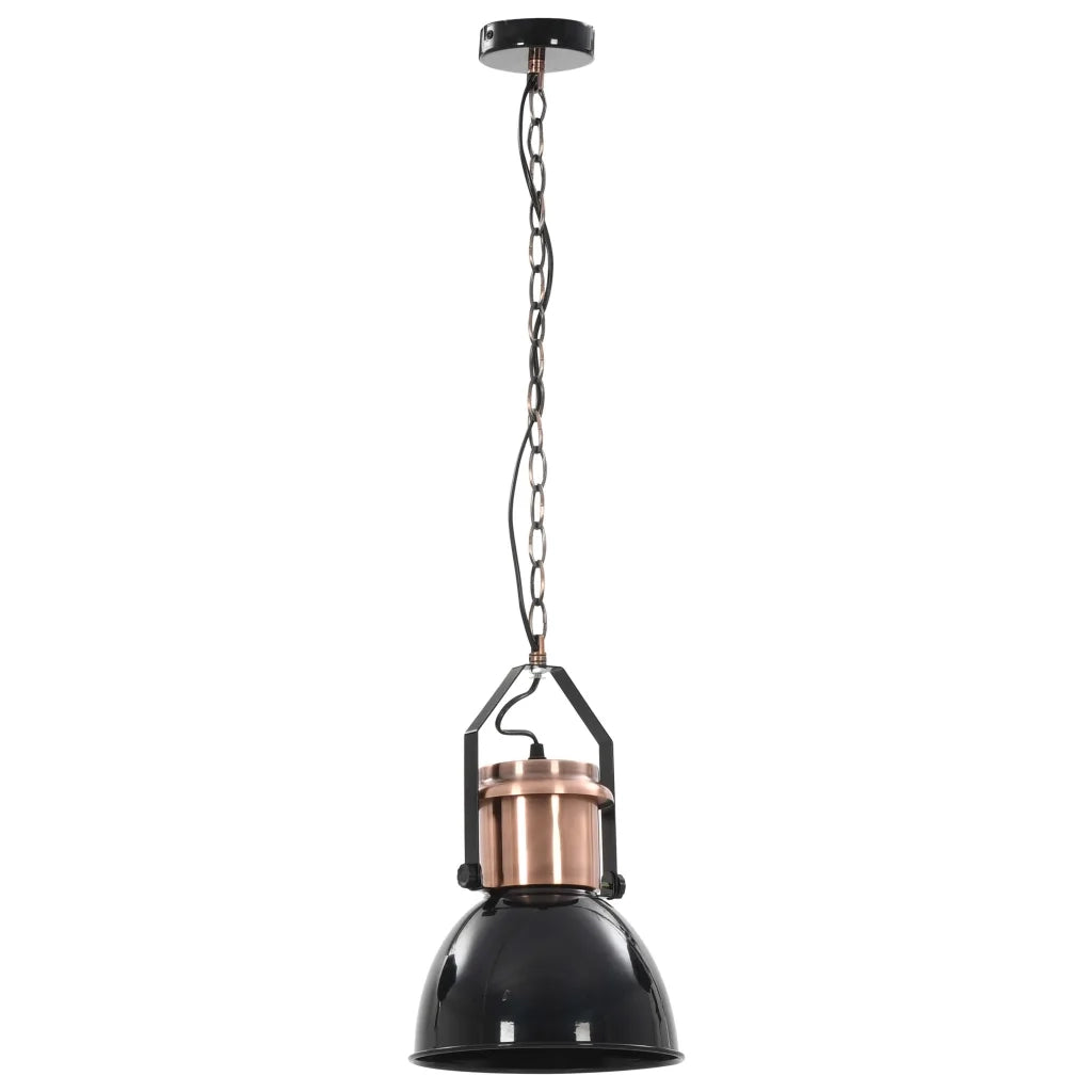 Lampade da Soffitto 2 pz Nero Tondo E27 50868