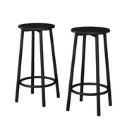 Vicco Set di 2 sgabelli da bar Nero 31.5 x 64 cm 2 parti