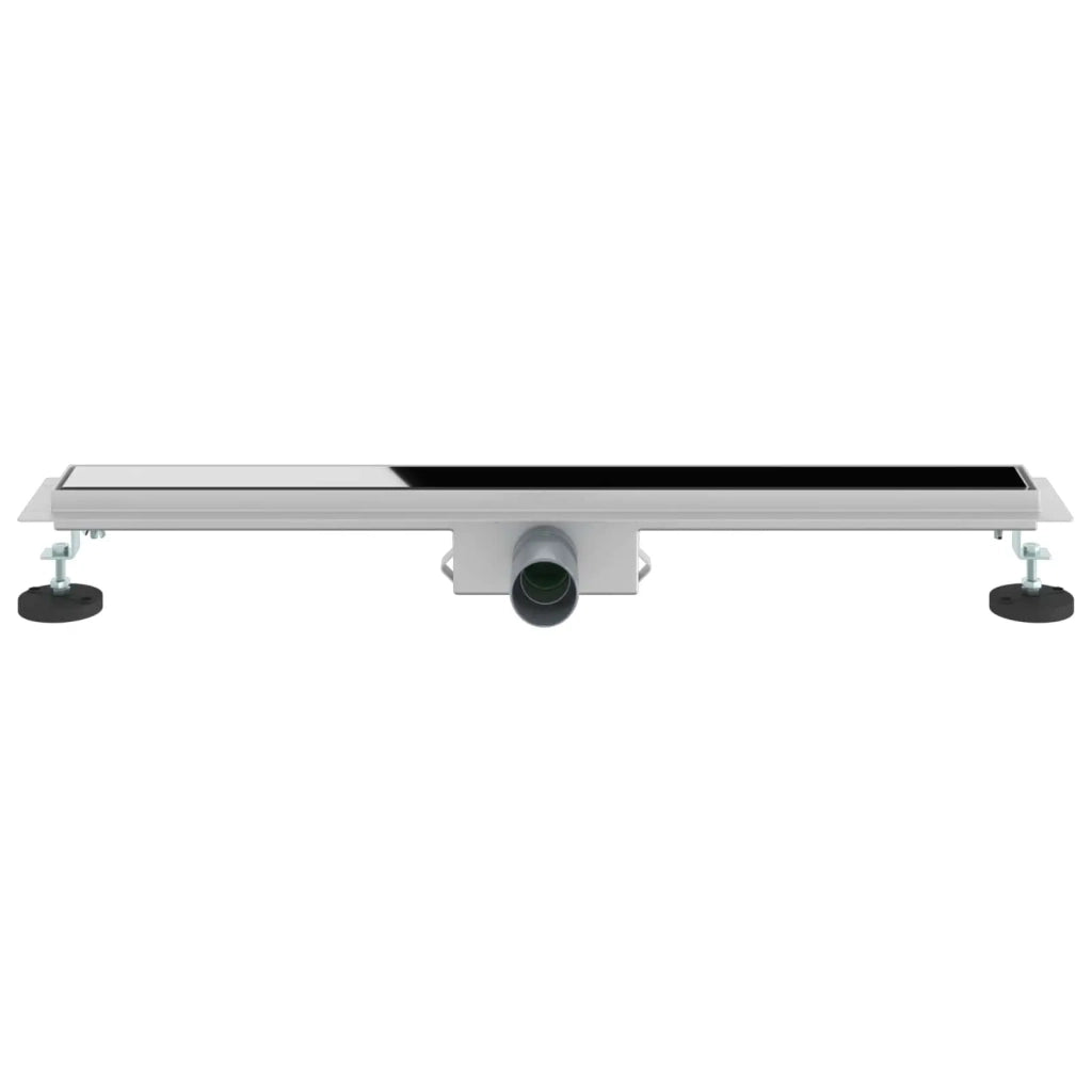 Drenaggio doccia con copertura in vetro Nero 70 cm 42015951
