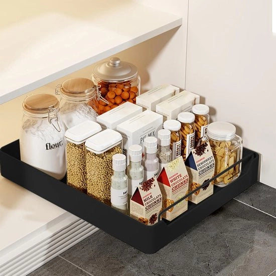 Organizzatore di Cucina Estensibile per Magazzino Efficiente e Utilizzo Facile