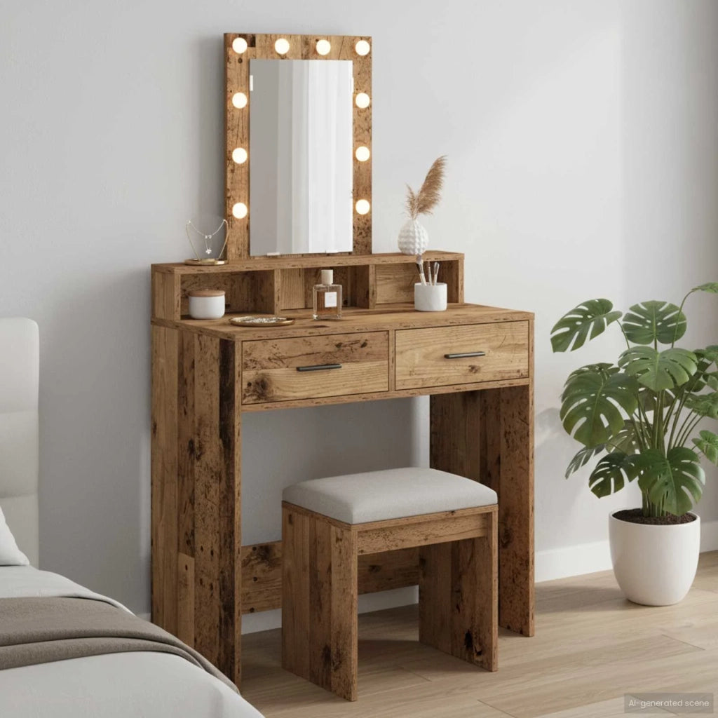 Tavolo da Trucco Marrone 79 x 41 x 140 cm Legno multistrato 865170