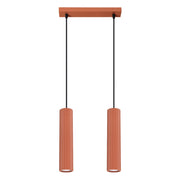 Lampada a sospensione KARBON 2 rosso ocra
