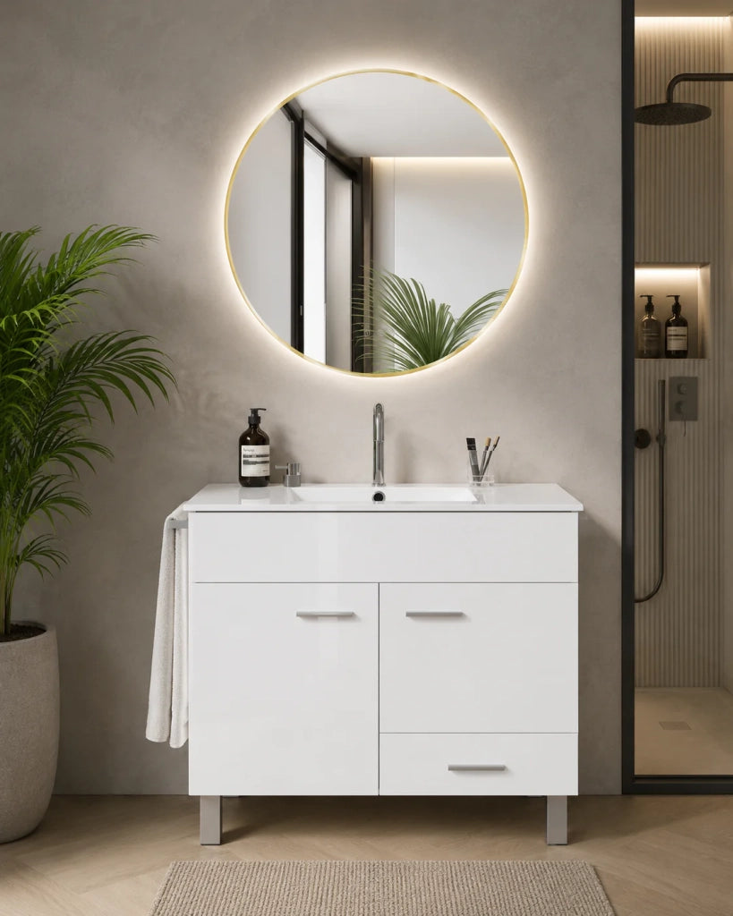 Mobile bagno con lavabo ORIGENBATH SAMOS senza specchio 60x35 cm bianco