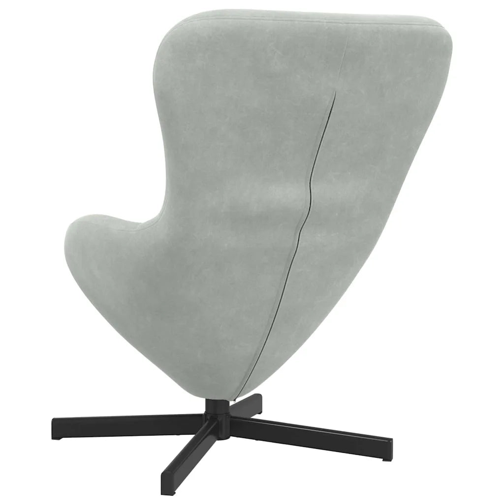 Poltrona uovo Grigio chiaro 63 x 73 x 90 cm Velluto 42002756