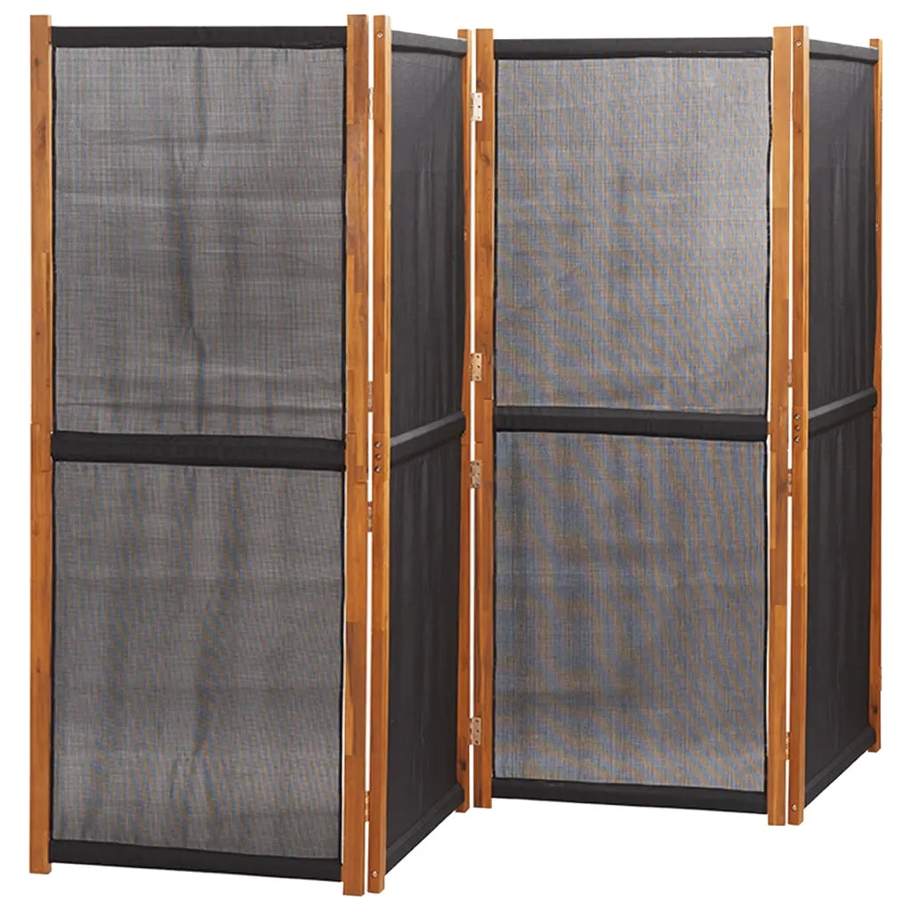 Divisorio Ambienti | Divider per stanze | Paravento a 4 Pannelli Nero 280x180 cm