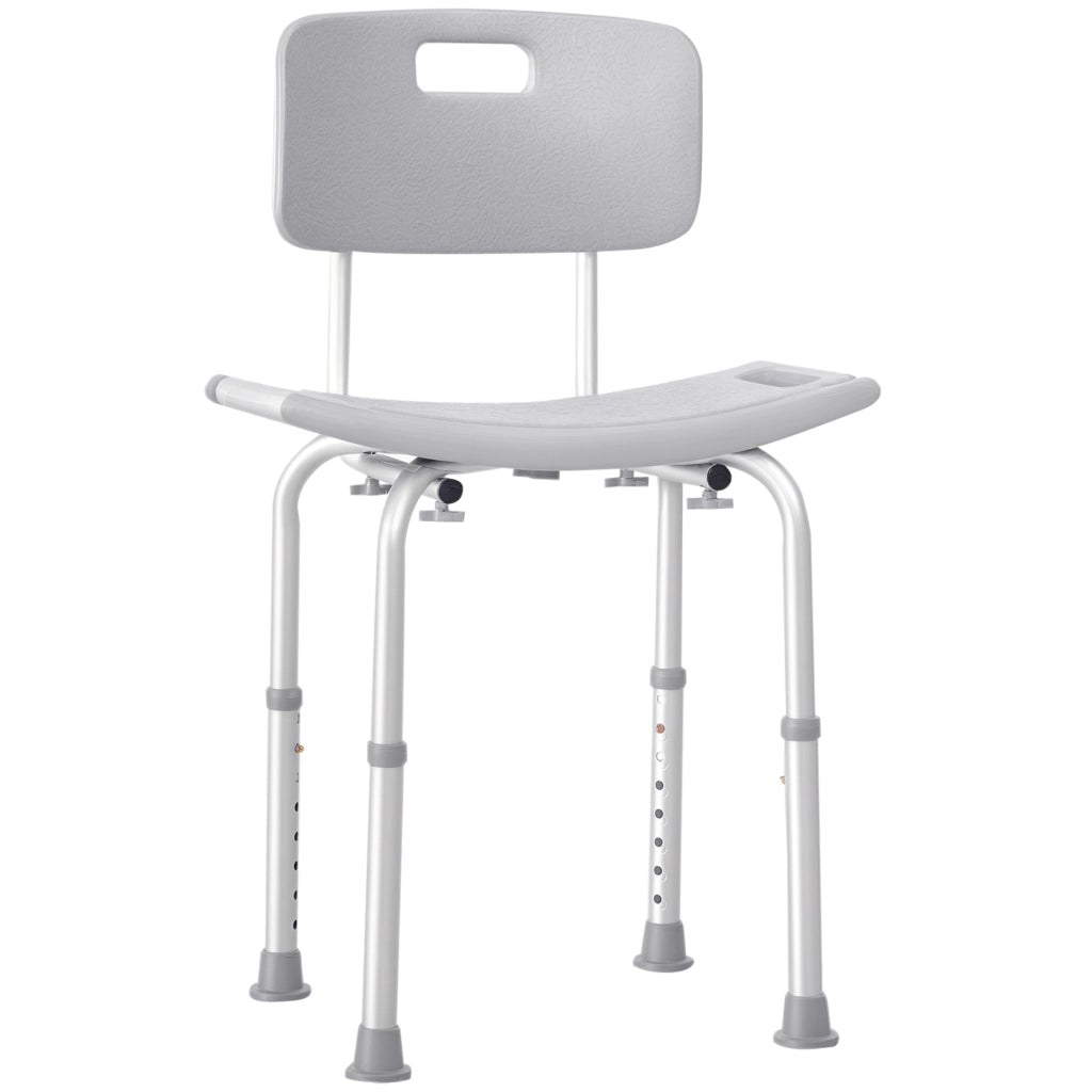 Sedia da Doccia per Bagno in Alluminio e Plastica ¨C Minimal ¨C Altezza Regolabile 71-88cm