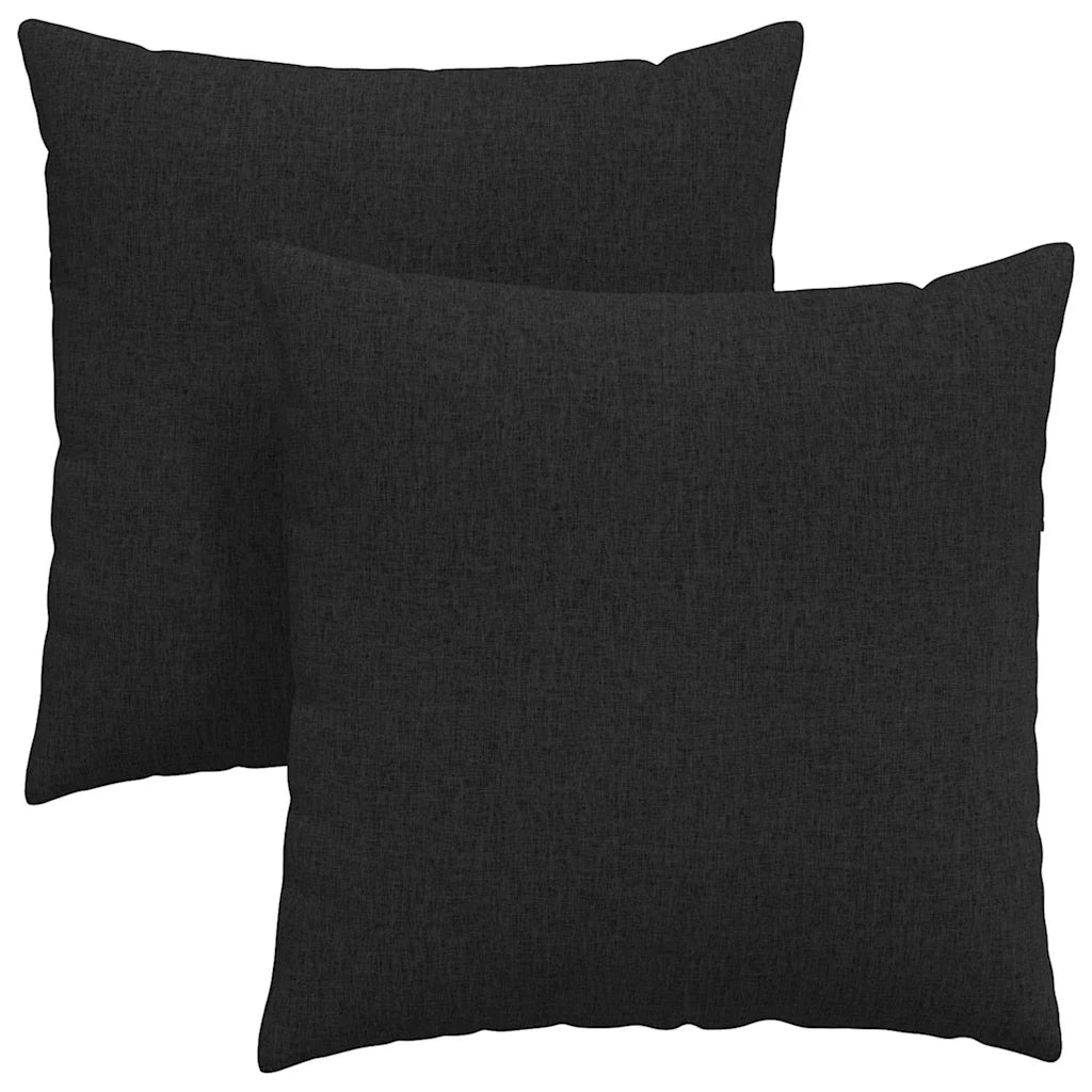 Cuscini da Divano 2 pz-Set di 2 Cuscini per Sofa Nero 80 x 80 cm Tessuto 719718