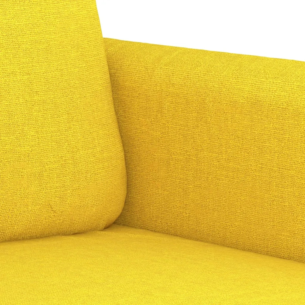 Divano a 2 Posti Giallo Chiaro 140 cm in Tessuto 359483