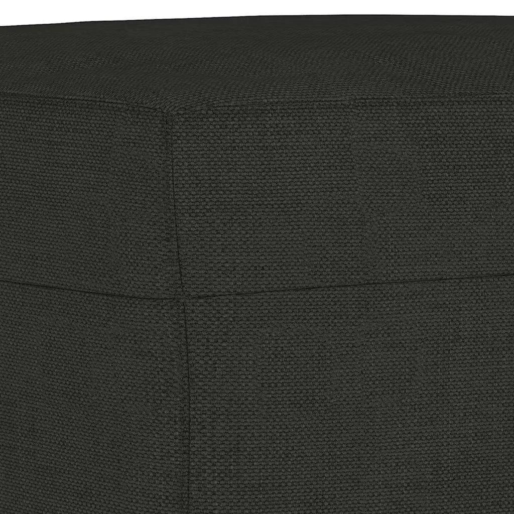 Set di Divani 3 pz con Cuscini Nero in Tessuto 3201814