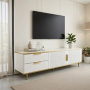 Cassettiera per TV bianca in truciolare lunghezza 170 cm