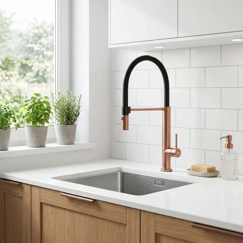 Rubinetto Da Cucina Rea Viera Copper Brush