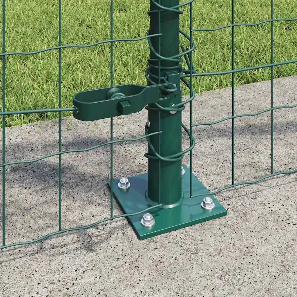 Recinzione da Giardino | Recinzione con Posto Verde 1 x 10 m Acciaio e PVC