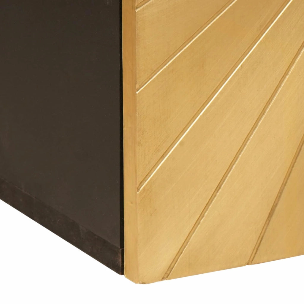 Mobile da Bagno con lo scaffale Nero e Oro 38 x 33 x 48 cm 4017848