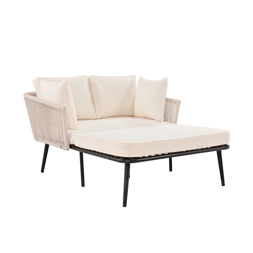 Divano da Giardino con Cuscini ¨C MINIMAL ¨C Beige, Set Lounge Esterno