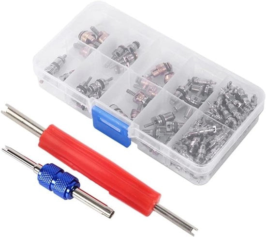 Kit di rimozione dei ventili di raffreddamento A/C R134a/R12 102 pezzi