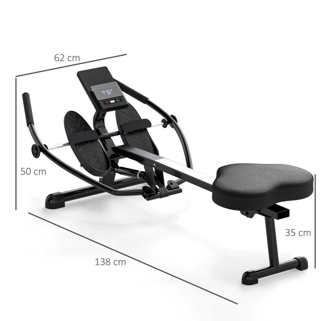 Vogatore 12 livelli idraulico con schermo LCD ¨C zephmum ¨C 130 kg max, nero