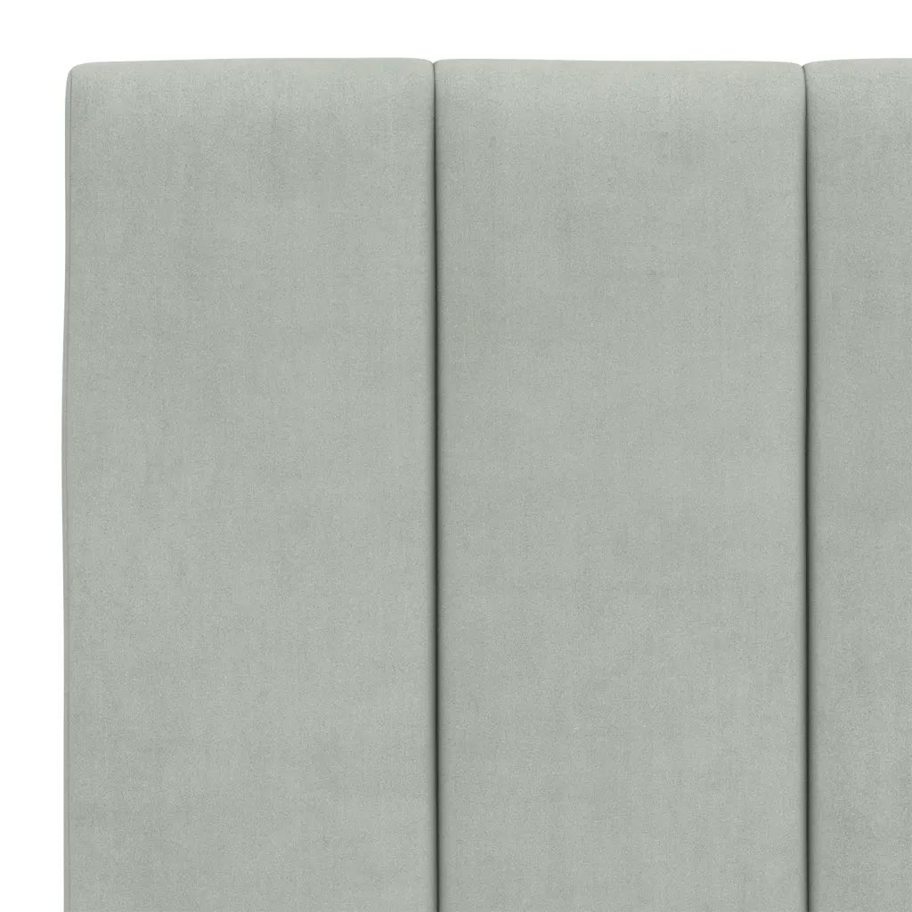 Cuscino Testiera Hanko Grigio Chiaro 140 cm in Velluto 374669