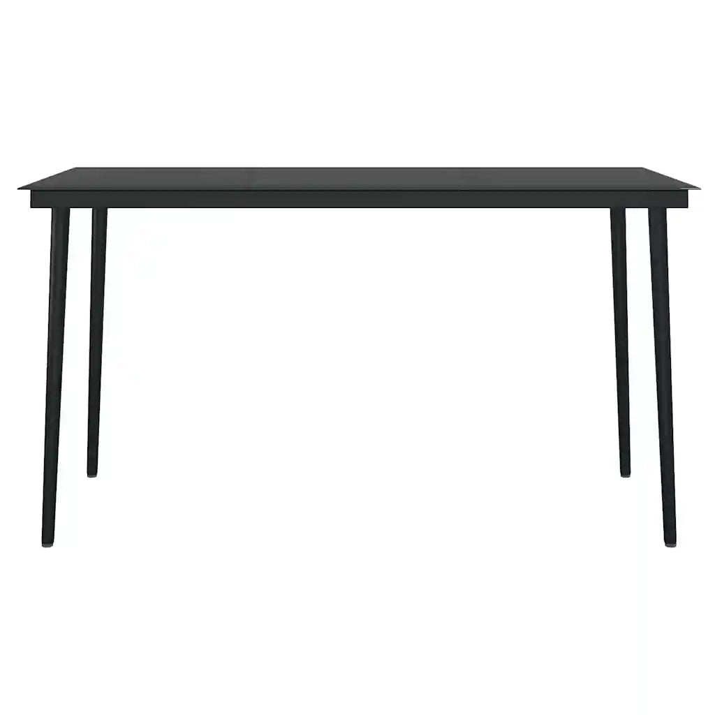 Set da Pranzo da Giardino 5pz Polyrattan Vetro 3334445