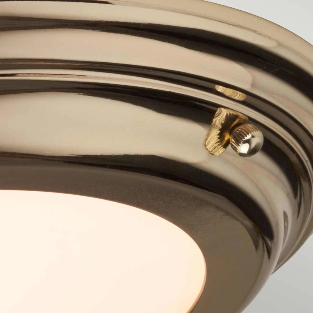 Plafoniera bagno tonda 36 cm LED 25W ottone Elstead