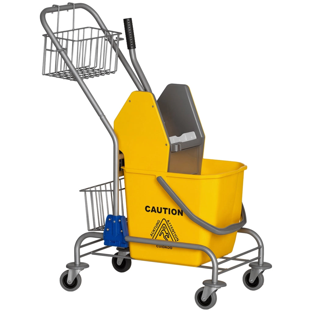 Carrello per pulizia ¨C Minimal ¨C giallo 26L con cestello