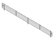 FRONTALINO IN FILO CROMATO  mm.1330 l.x80 h.
