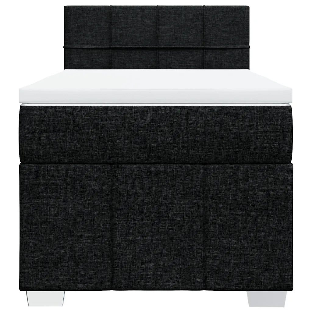 Giroletto a Molle con Materasso Nero 80x200 cm inTessuto 3286897