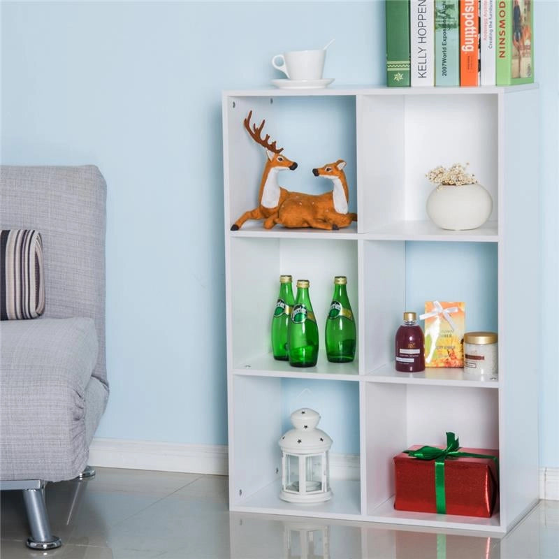 LIBRERIA CON 6 SCOMPARTI CUBO 91.5 X 29.5 X 61.5 CM BIANCA