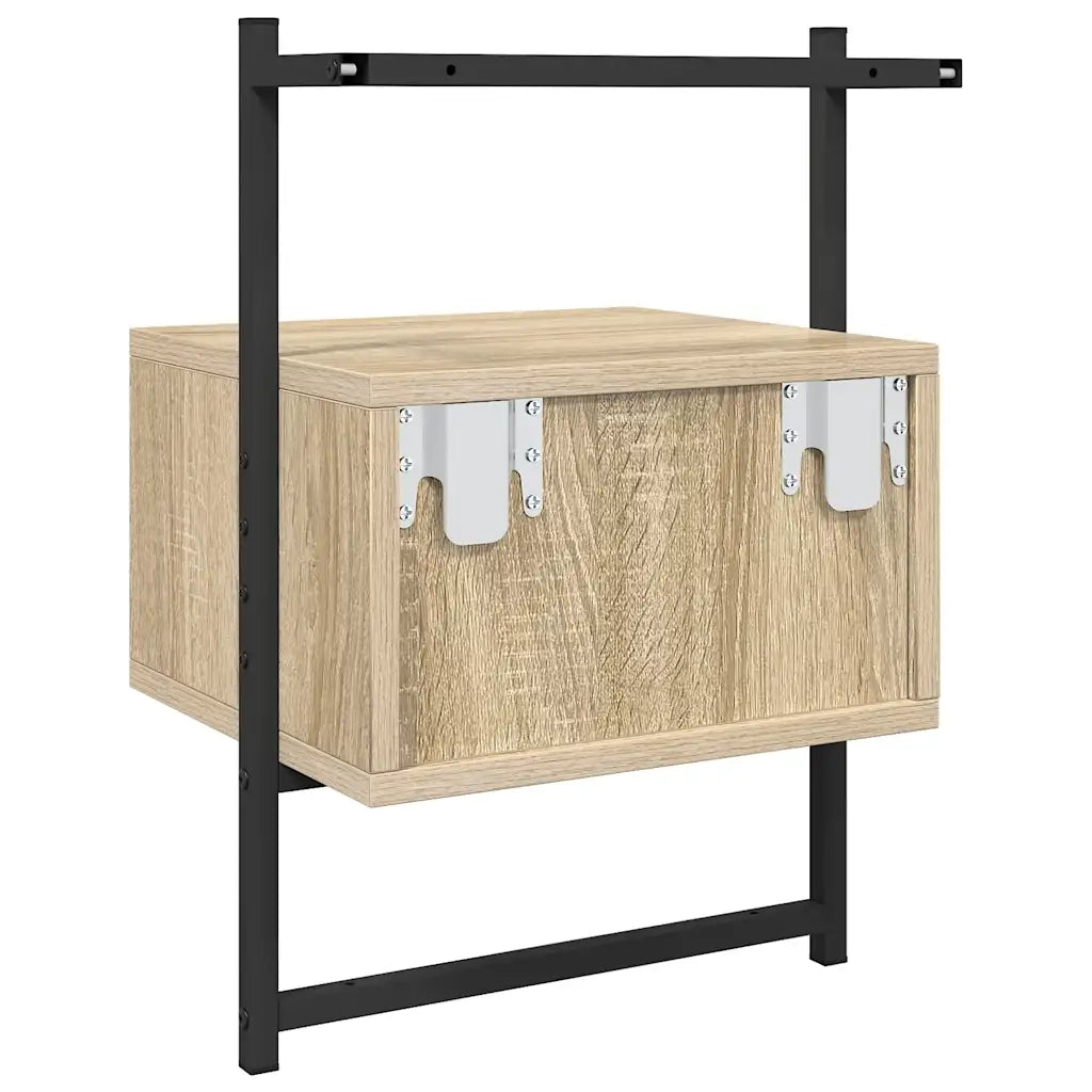 Comodino | Armadio da Notte | Mobiletto da notte a Muro Rovere Sonoma 35x30x51 cm Legno Multistrato
