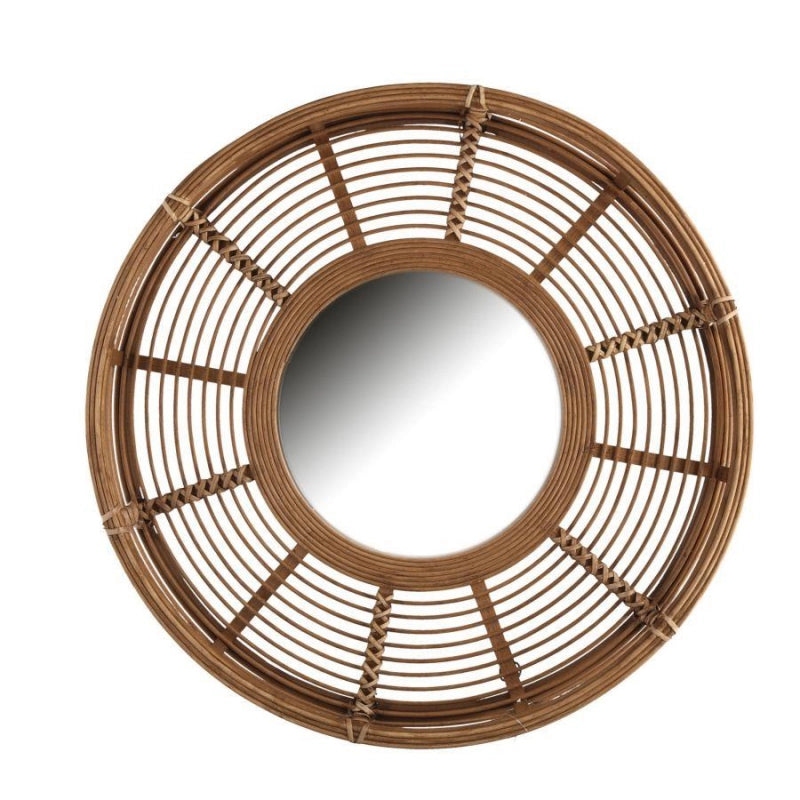 Specchio legno naturale tondo cm ø62x8,5