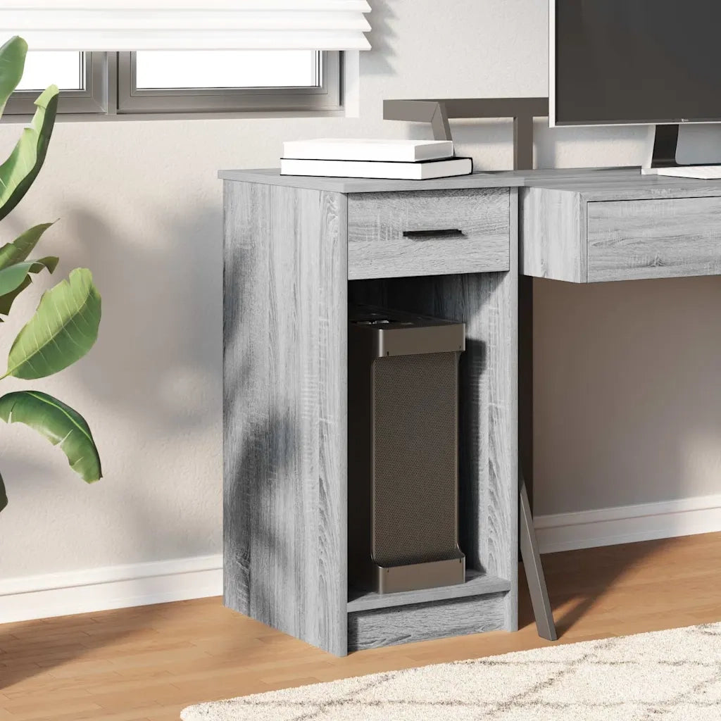 Supporto a Torre per Computer con Cassetto Grigio 35x45x77 cm 858745
