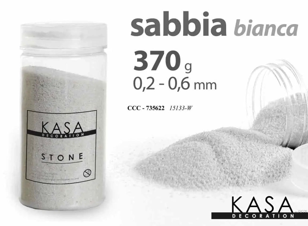 Sabbia bianca decorativa in barattolo 370 g