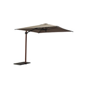 Ombrellone a palo laterale Trend Wood Q250x250 cm Made in Italy - Melange cenere
