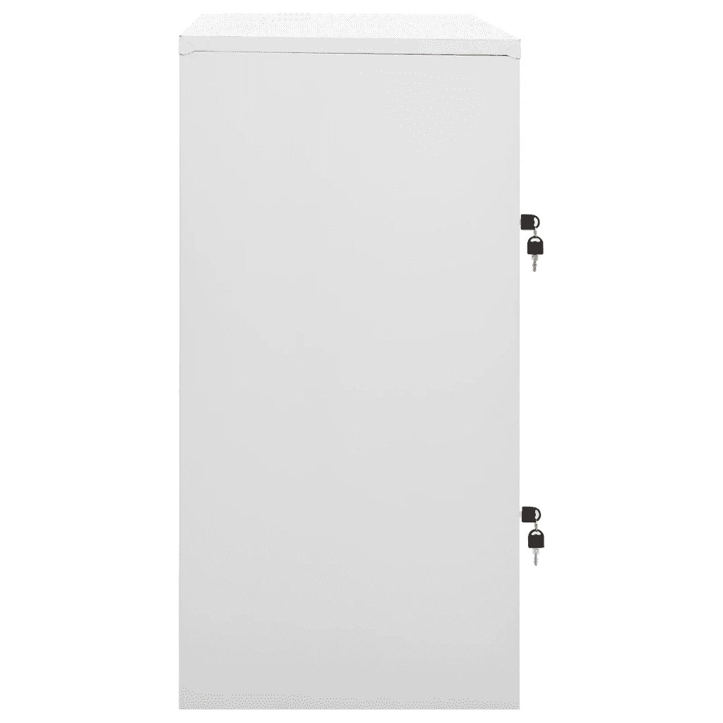 Armadietto con Chiave Grigio Chiaro 90x45x92,5 cm in Acciaio 336432
