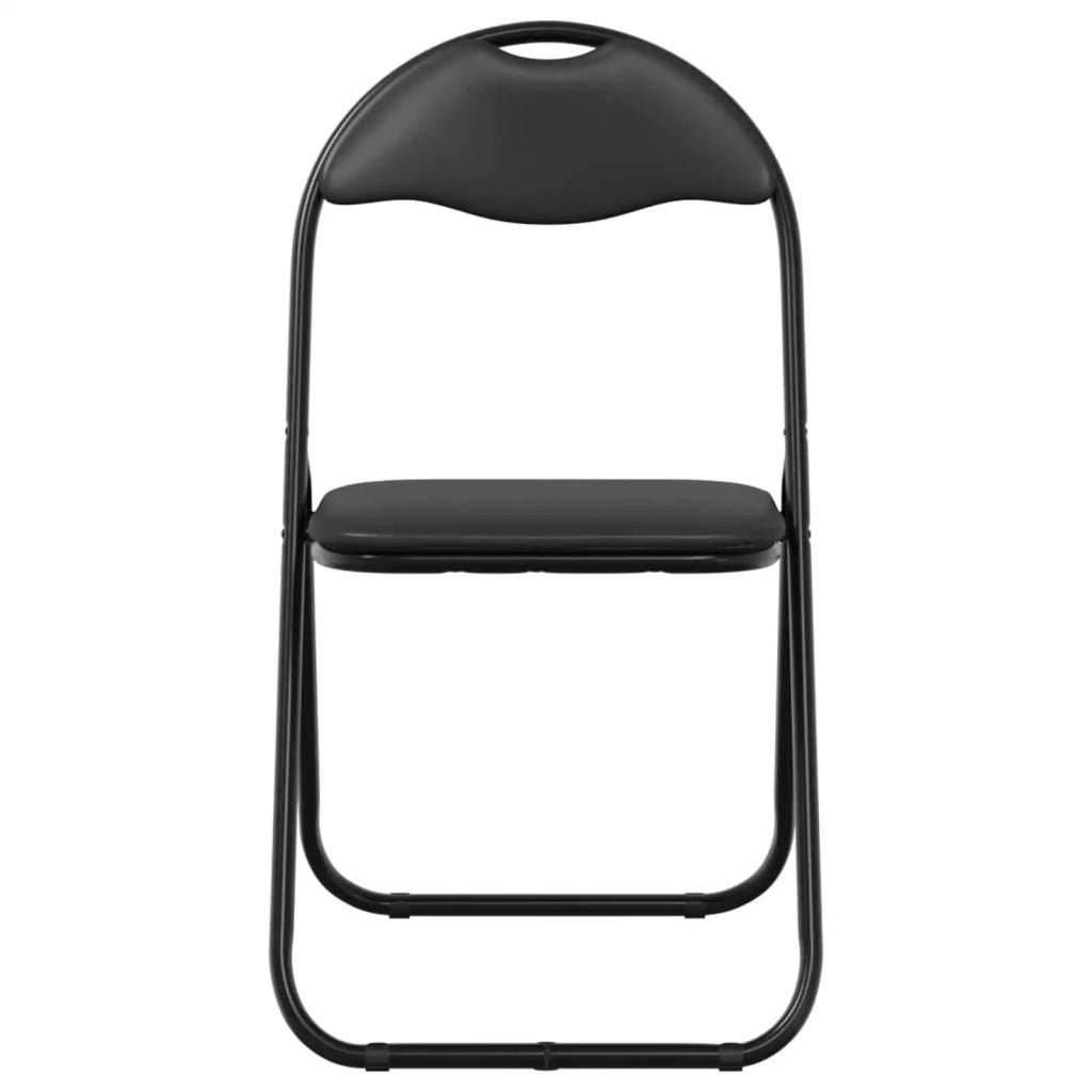 Sedia pieghevole 2 pcs Nero 48 x 43,5 x 81 cm Pelle Sintetica 42029048