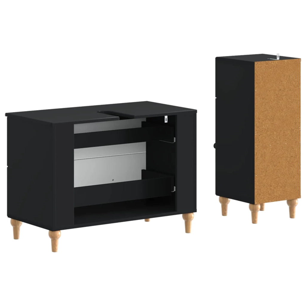 Set di Armadi da Bagno da 2 Pezzi ALKMAAR Nero 3417667