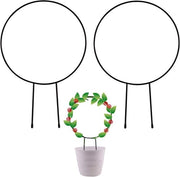 Supporto per piante in metallo da giardino - Set da 2 pezzi, 33 cm - Nera verniciata