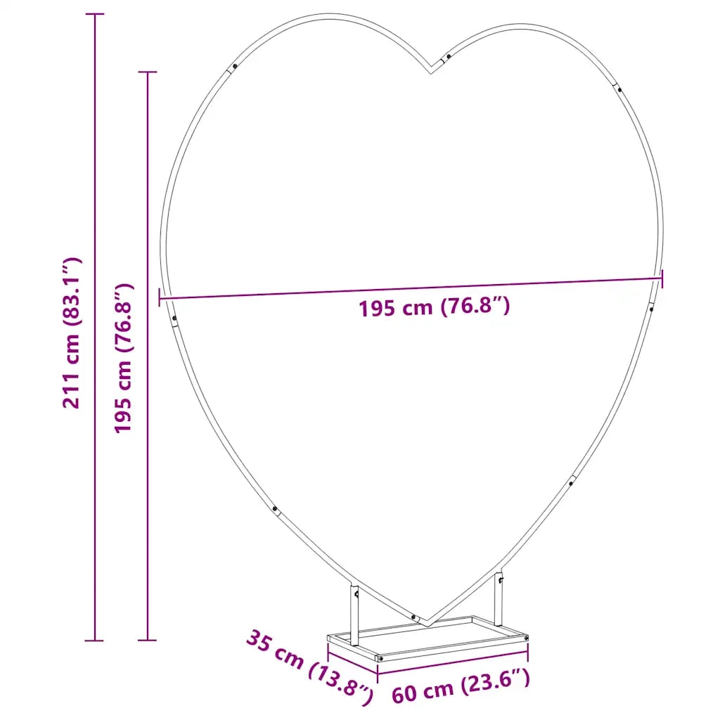 Arco Nuziale Oro 195 x 35 x 211 cm Acciaio 42023034