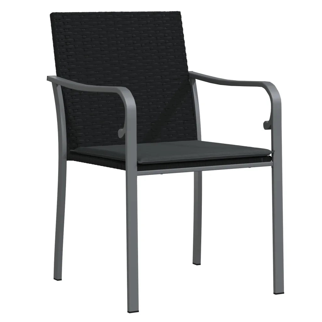 Set Pranzo da Giardino 7 pz con Cuscini in Polyrattan e Acciaio 3186964
