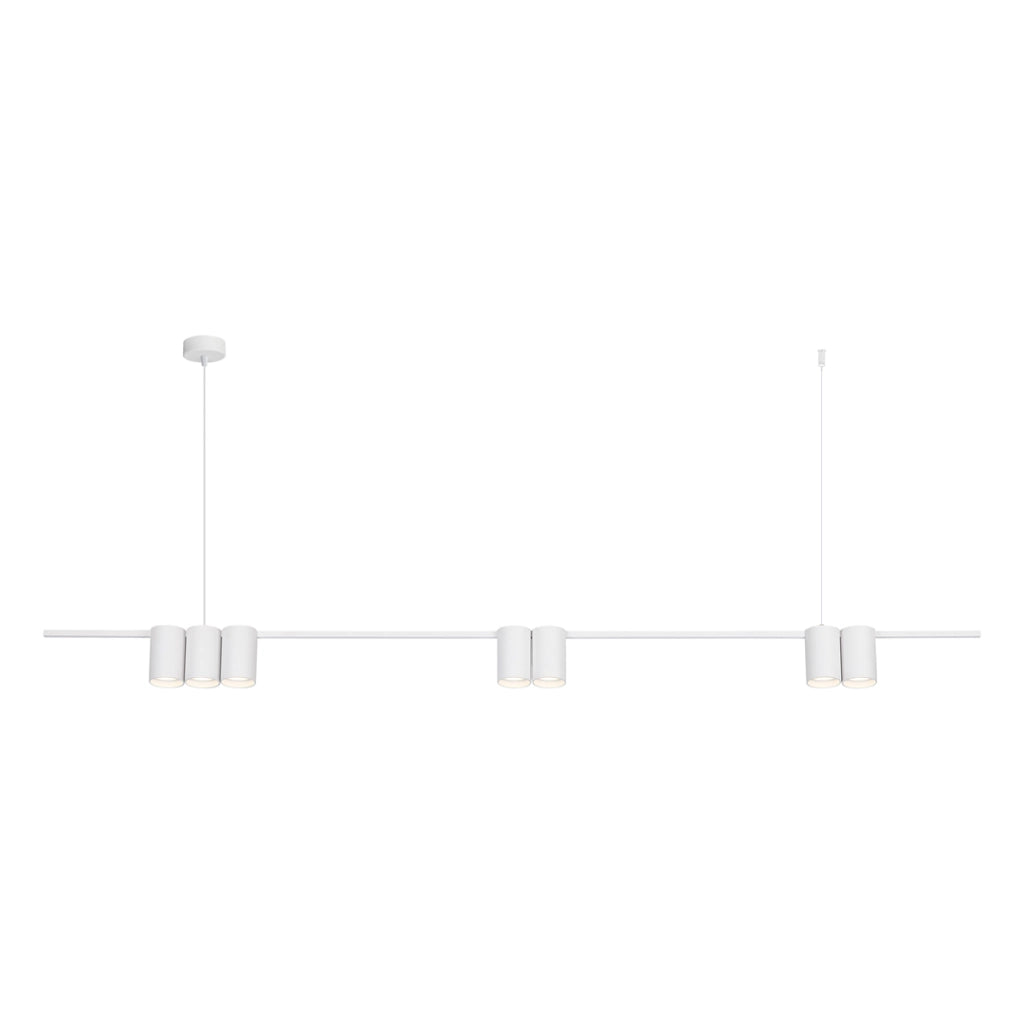 Lampada a sospensione bianca barra 7 spot Genesis GU10 Milagro