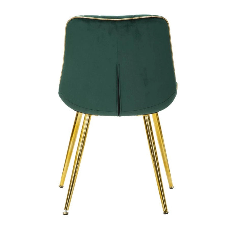 Sedia Paris Verde/gold Set 2 Pz cm 51x59x79