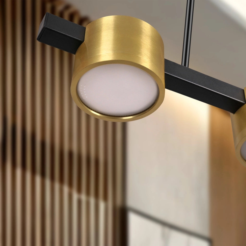 Lampada sospensione MIRELLA 4 spot oro/nero GX53 Polux